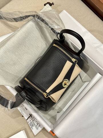 Hermes Lindy Black mini shoulder Premium Replica