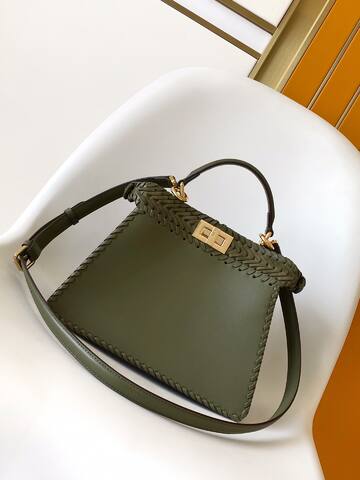 Fendi Peekaboo Green 33x22x14cm shoulder bag AAA Quality Replica