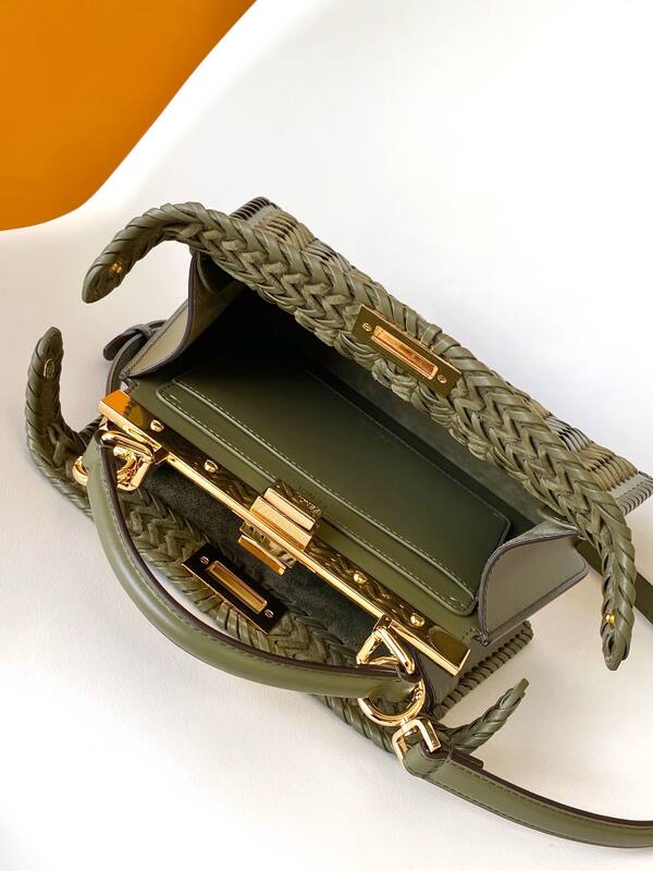 Fendi Peekaboo Green 33x22x14cm shoulder bag — AAA Quality Replica