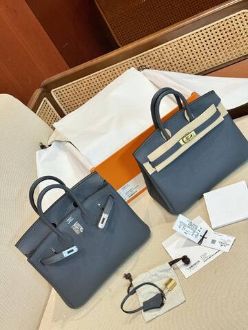 Hermes Birkin 25 Blue-grey 25 handbag Top Quality Replica