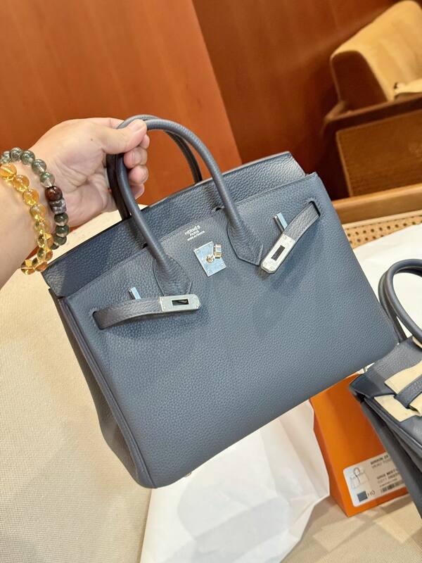 Hermes Birkin 25 Blue-grey 25 handbag — Top Quality Replica