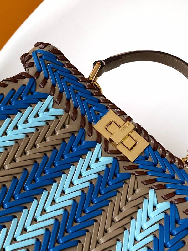 Fendi Peekaboo Blue 33x22x14cm shoulder bag — Premium Replica