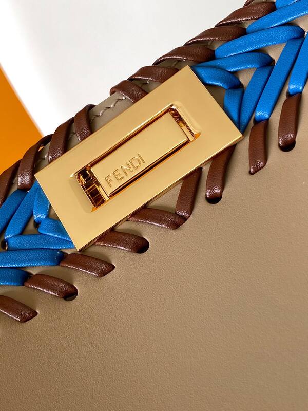 Fendi Peekaboo Blue 33x22x14cm shoulder bag — Premium Replica