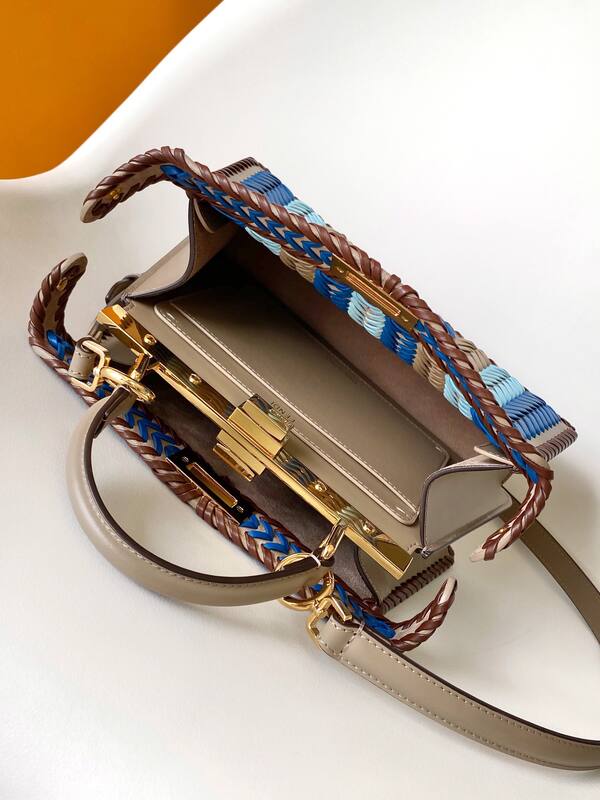 Fendi Peekaboo Blue 33x22x14cm shoulder bag — Premium Replica