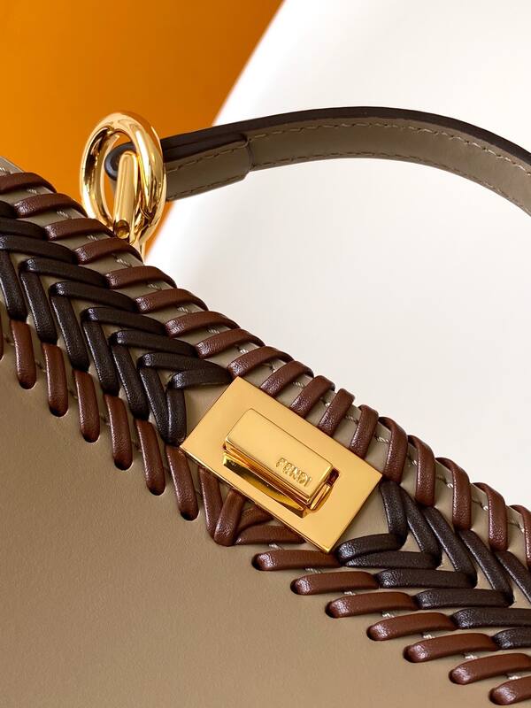 Fendi Peekaboo Brown 33x22x14cm shoulder bag — 1:1 Replica