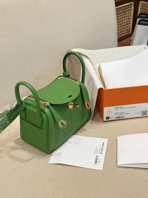 Hermes Lindy Green shoulder — Premium Replica