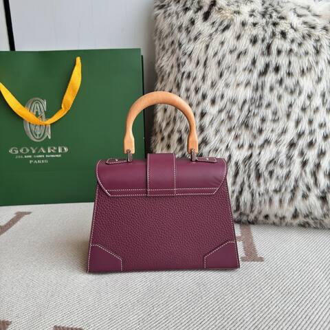 Goyard Saigon Burgundy top handle 1 1 Replica