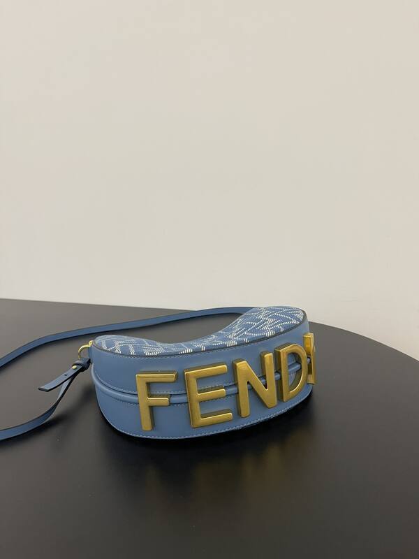 Fendi Blue 25x18x10cm shoulder bag — 1:1 Replica