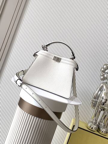 Fendi Peekaboo White 33x22x14cm shoulder bag Premium Replica