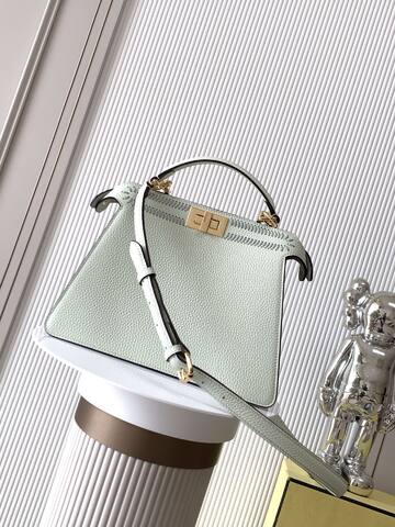 Fendi Peekaboo Green 33x22x14cm shoulder bag Top Quality Replica