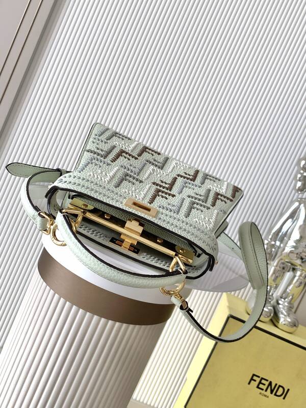 Fendi Peekaboo Green 33x22x14cm shoulder bag — AAA Quality Replica
