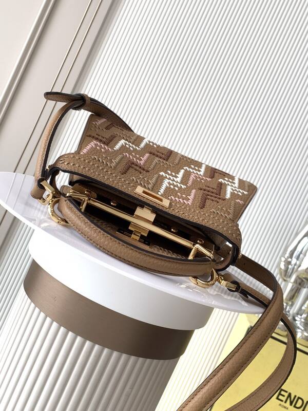Fendi Peekaboo Brown 33x22x14cm shoulder bag — AAA Quality Replica