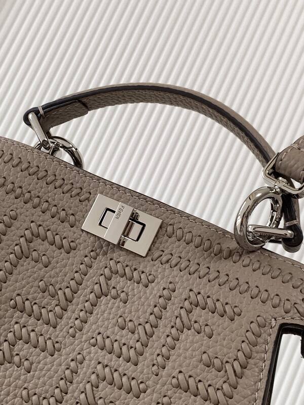 Fendi Peekaboo Gray 33x22x14cm shoulder bag — Premium Replica