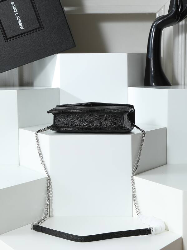 Saint Laurent Envelope Chain Wallet Black 20x17x6cm crossbody — 1:1 Replica