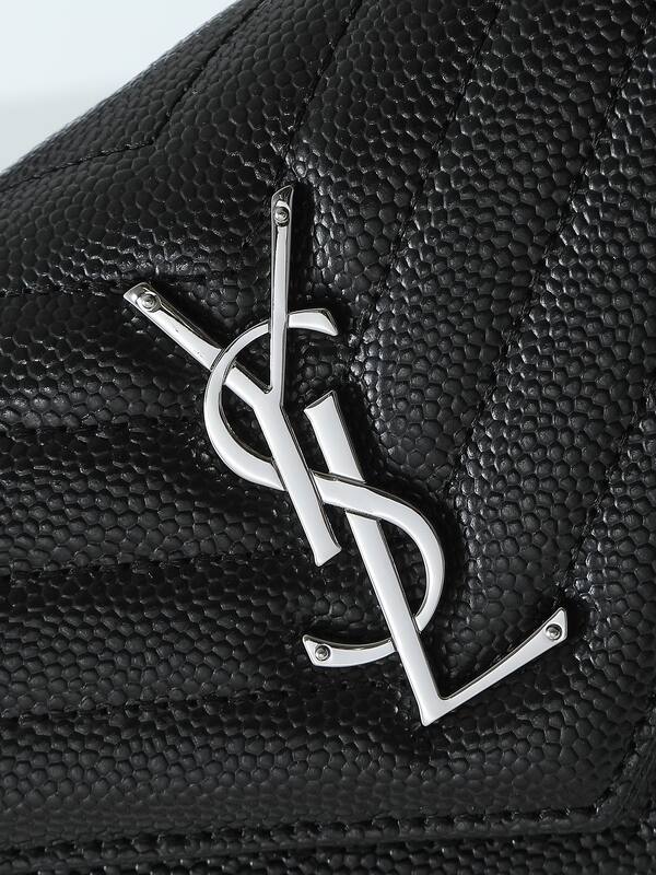 Saint Laurent Envelope Chain Wallet Black 20x17x6cm crossbody — 1:1 Replica