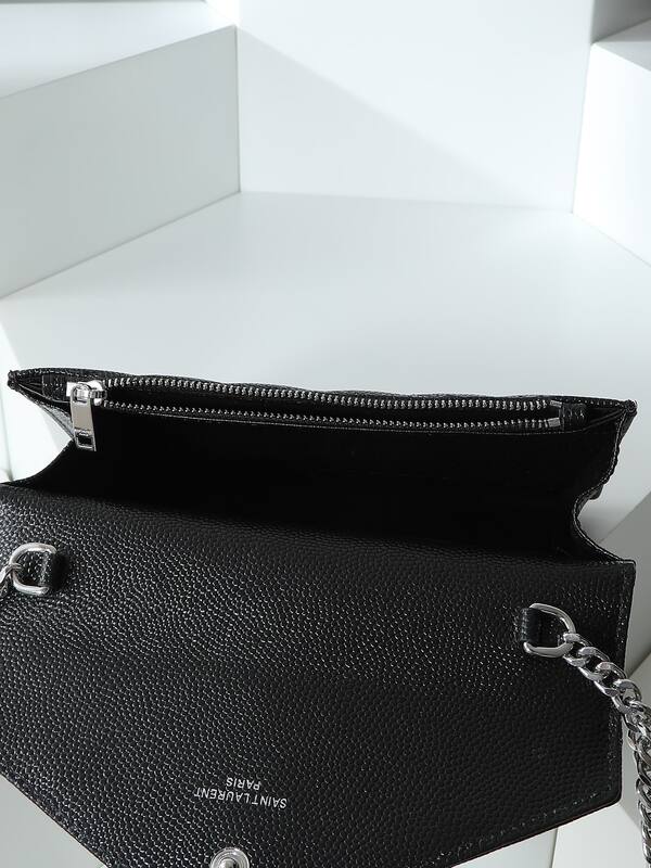 Saint Laurent Envelope Chain Wallet Black 20x17x6cm crossbody — 1:1 Replica