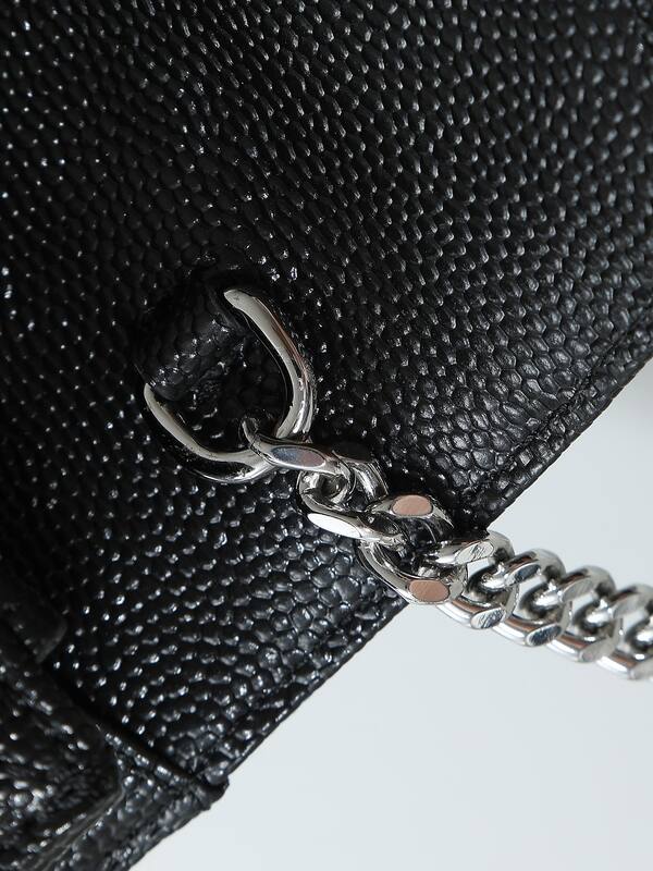 Saint Laurent Envelope Chain Wallet Black 20x17x6cm crossbody — 1:1 Replica