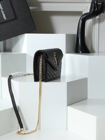 Saint Laurent Lou Black 20 17 6cm crossbody Premium Replica