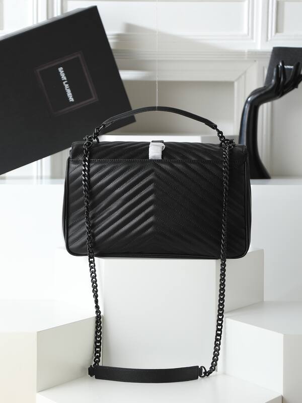 Saint Laurent College Black 24x20x8 shoulder — Premium Replica