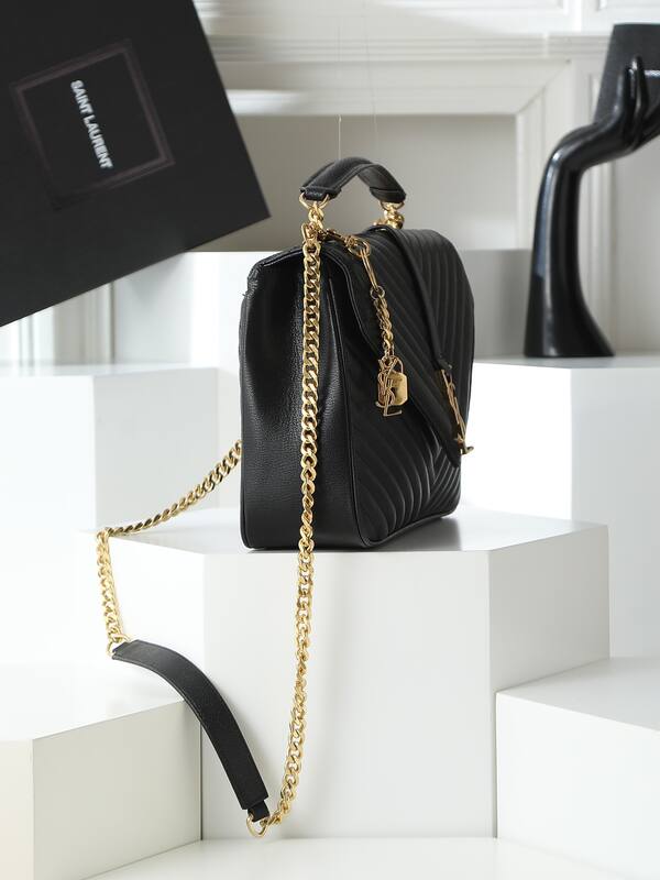 Saint Laurent College Black 24x20x8 shoulder — 1:1 Replica