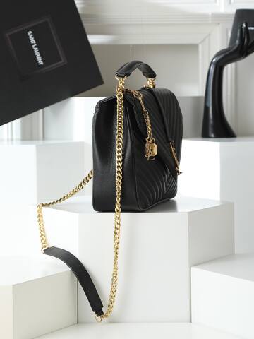 Saint Laurent College Black 24x20x8 5cm shoulder 1 1 Replica