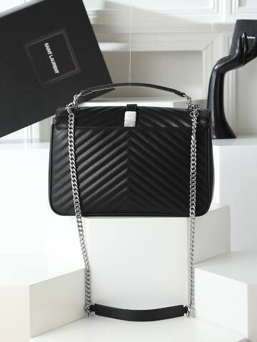 Saint Laurent College Black 24x20x8 5cm shoulder Premium Replica