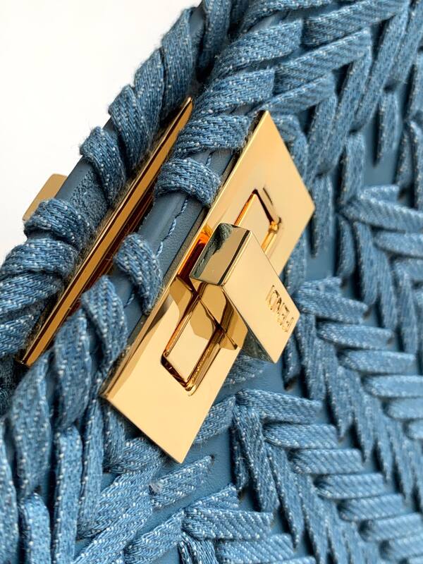 Fendi Peekaboo Blue 33x22x14cm shoulder bag — AAA Quality Replica
