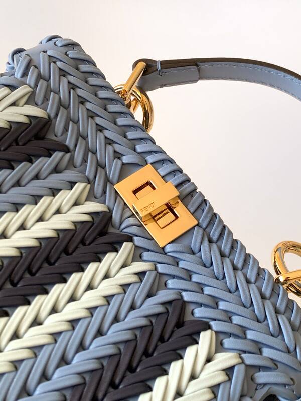 Fendi Peekaboo Blue 33x22x14cm shoulder bag — Premium Replica