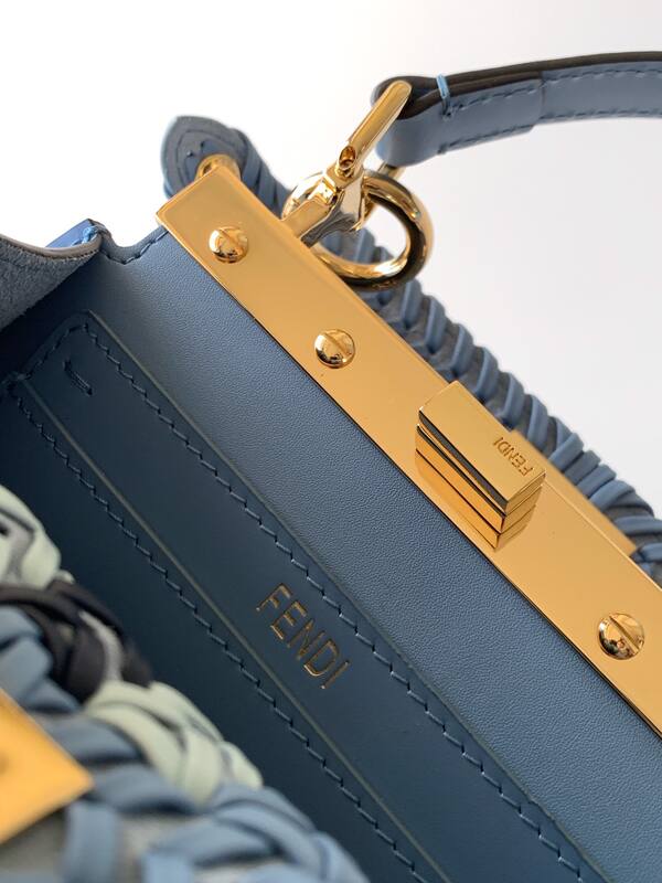 Fendi Peekaboo Blue 33x22x14cm shoulder bag — Premium Replica