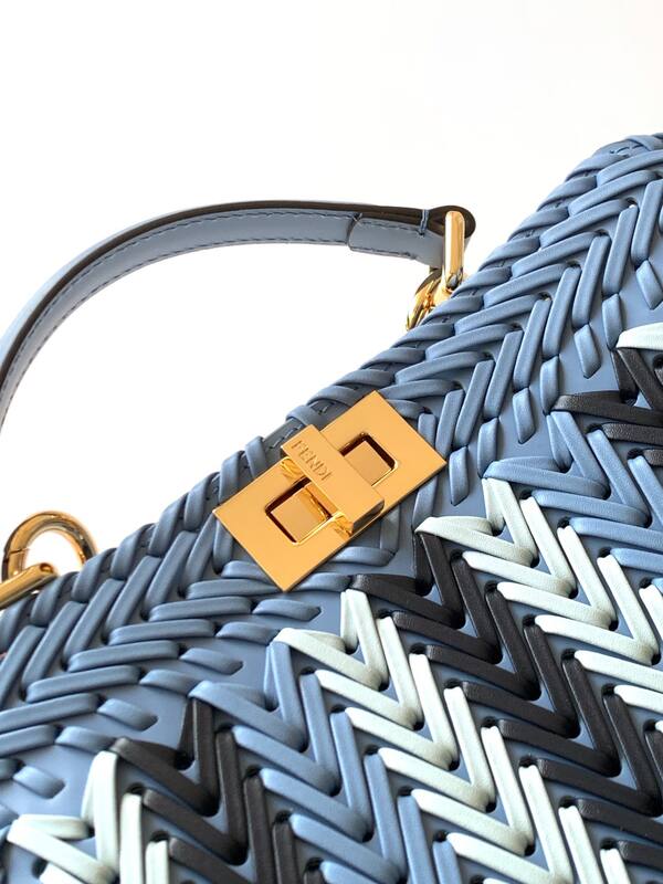 Fendi Peekaboo Blue 33x22x14cm shoulder bag — 1:1 Replica