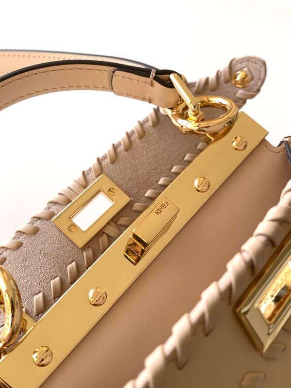 Fendi Peekaboo Beige 33x22x14cm shoulder bag — Top Quality Replica