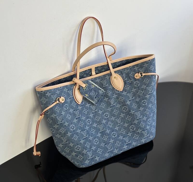 Louis Vuitton Neverfull Blue Monogram Denim tote — Top Quality Replica