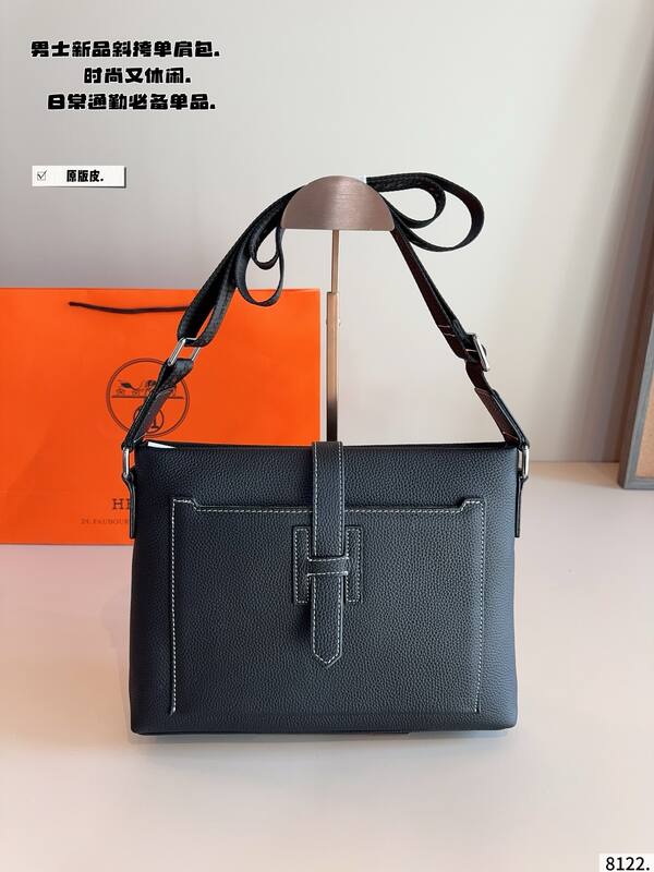 Hermes Jige Messenger Black shoulder — Premium Replica