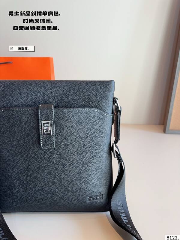 Hermes Black leather crossbody — Top Quality Replica