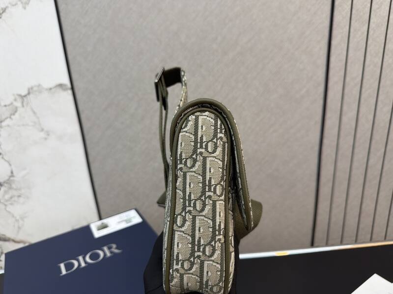 Dior Saddle Beige and olive Oblique jacquard crossbody — 1:1 Replica