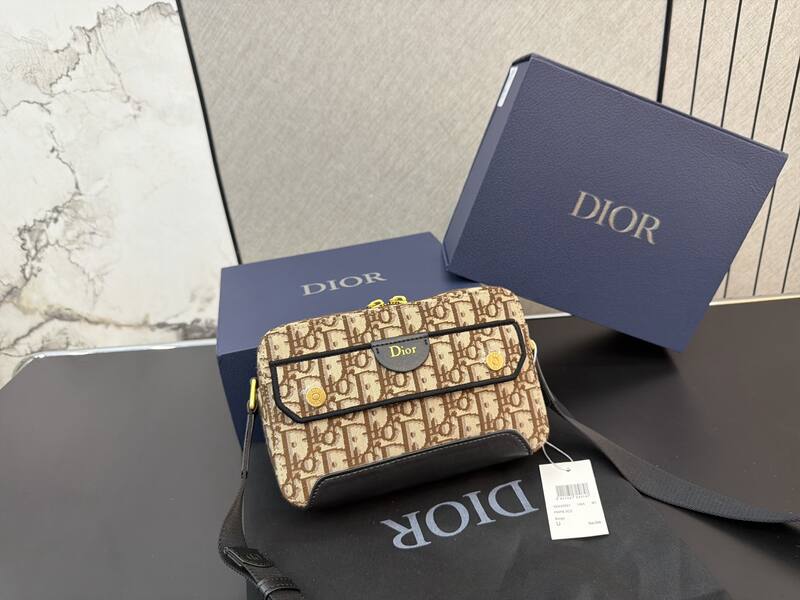Dior PMP3CC Beige Brown Oblique crossbody — 1:1 Replica