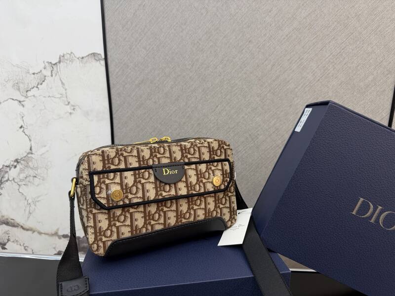 Dior PMP3CC Beige Brown Oblique crossbody — 1:1 Replica
