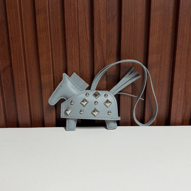 Hermes Rodeo Taupe snakeskin bag charm — Premium Replica