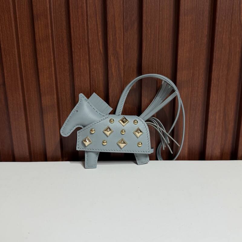 Hermes Rodeo Taupe snakeskin bag charm — Premium Replica