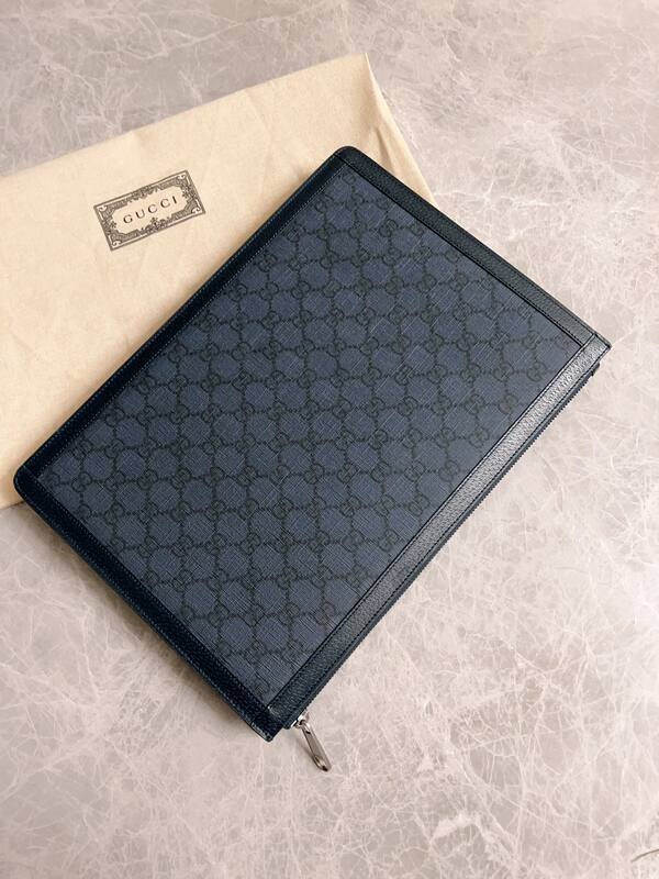 Gucci Ophidia Blue GG Supreme clutch — AAA Quality Replica