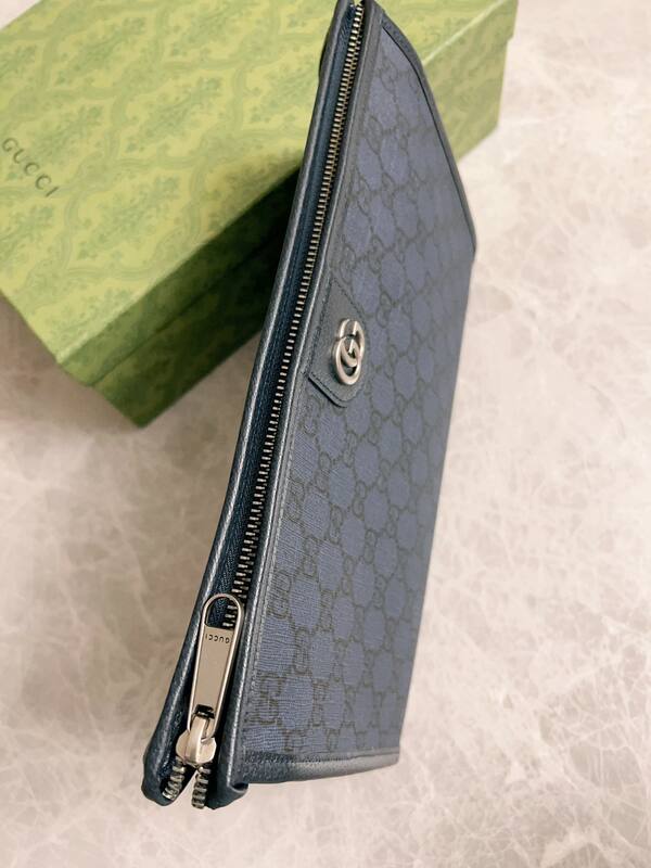 Gucci Ophidia Blue GG Supreme clutch — AAA Quality Replica