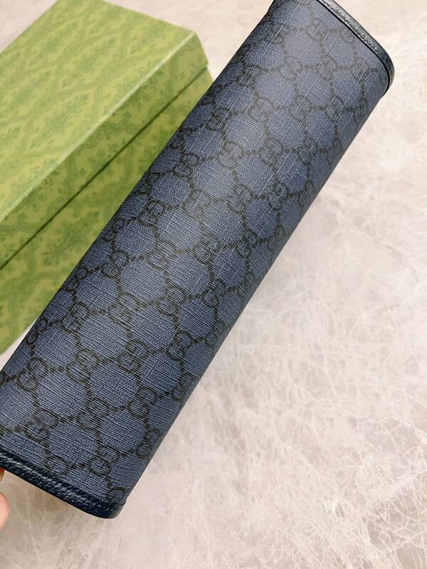 Gucci Ophidia Blue GG Supreme clutch — AAA Quality Replica