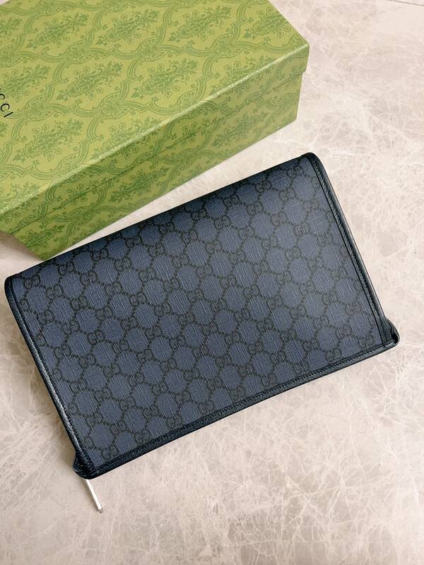 Gucci Ophidia Blue GG Supreme clutch — AAA Quality Replica