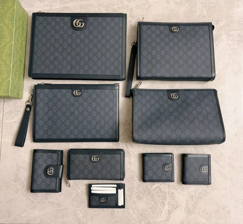 Gucci Ophidia Blue GG Supreme clutch — AAA Quality Replica