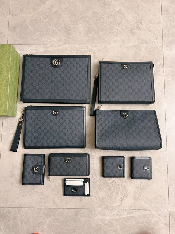 Gucci Ophidia Navy GG Supreme card holder — 1:1 Replica