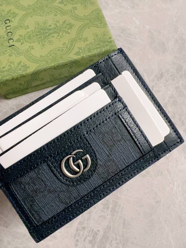 Gucci Ophidia Navy GG Supreme card holder — 1:1 Replica