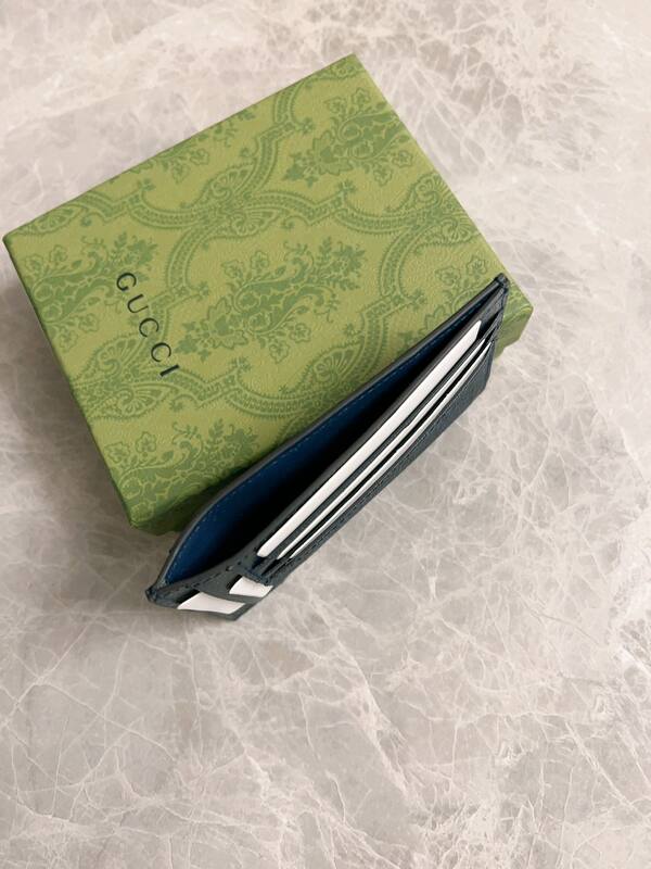 Gucci Ophidia Navy GG Supreme card holder — 1:1 Replica