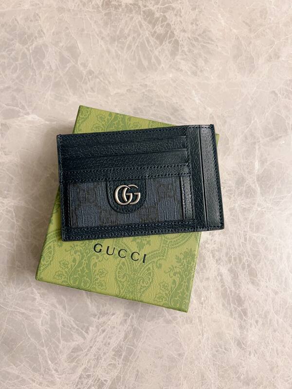 Gucci Ophidia Navy GG Supreme card holder — 1:1 Replica
