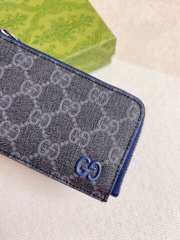Gucci GG Supreme grey PVC 13 5x8cm everyday Top Quality Replica