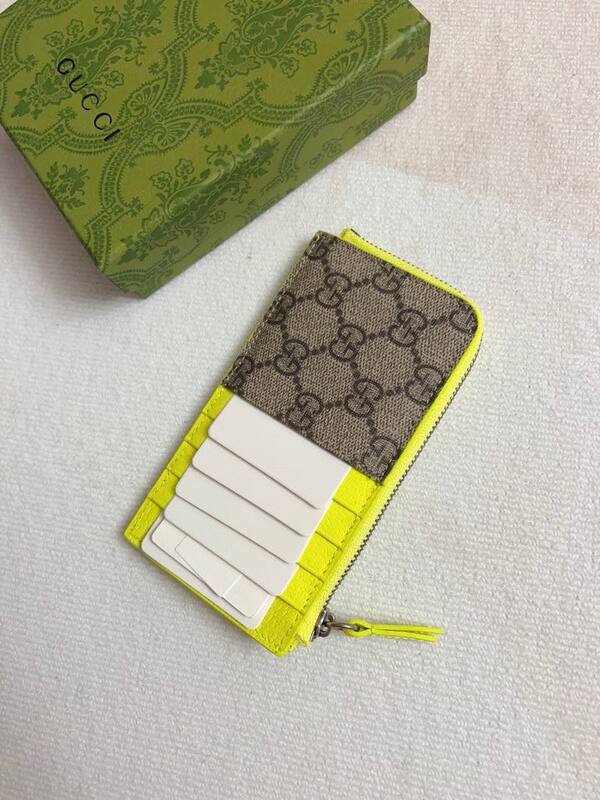 Gucci GG Supreme beige with neon yellow trim 13 everyday — AAA Quality Replica